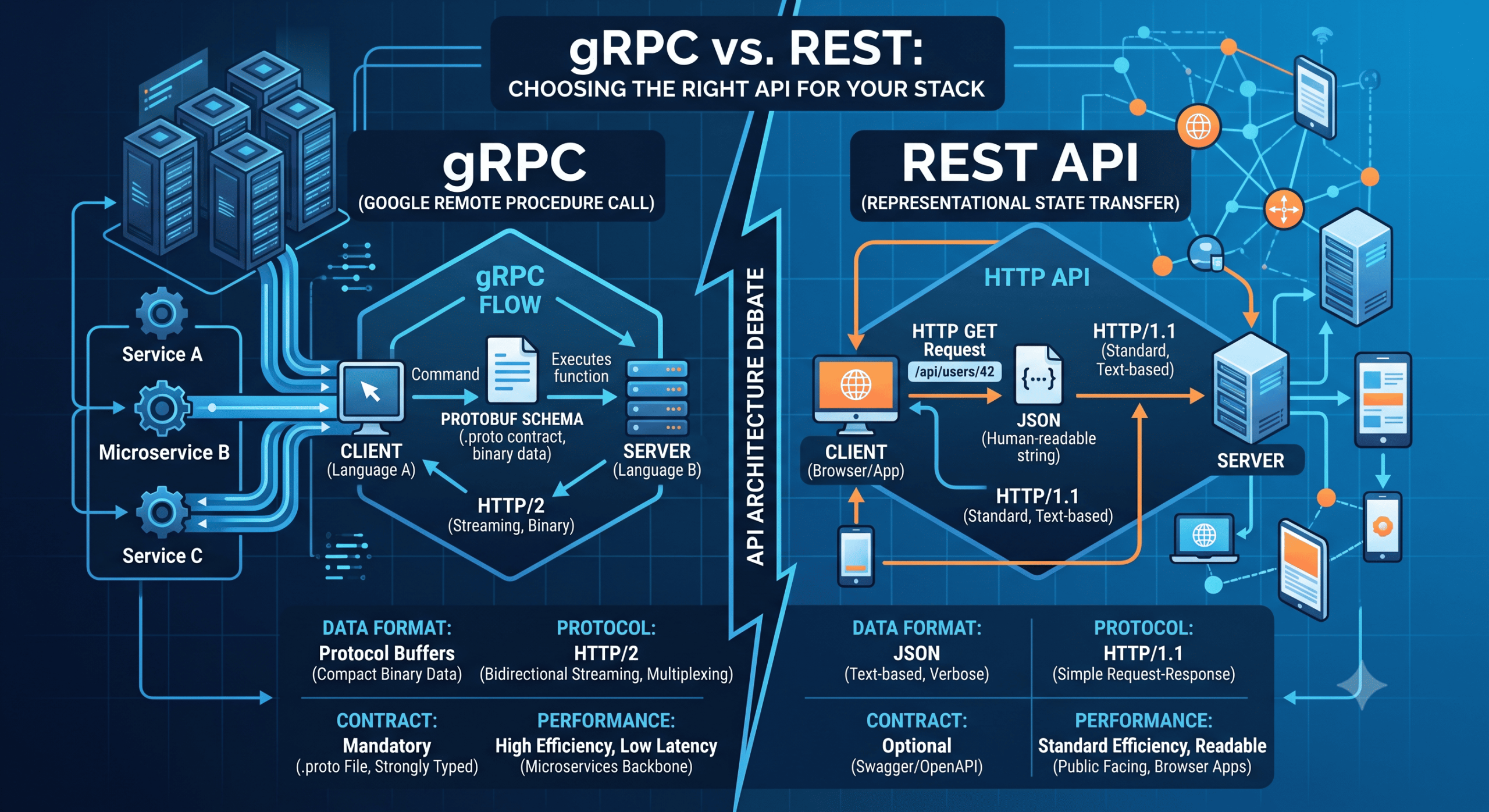 gRPC vs. REST: Choosing the Right API Architecture for Your Stack